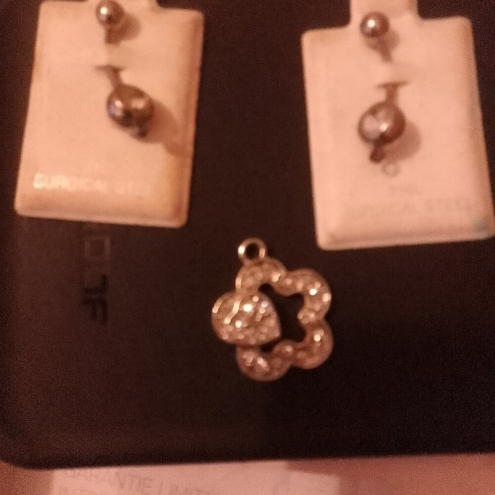 316L Surgical steel / faux diamond belly button ring - Picture 1 of 1